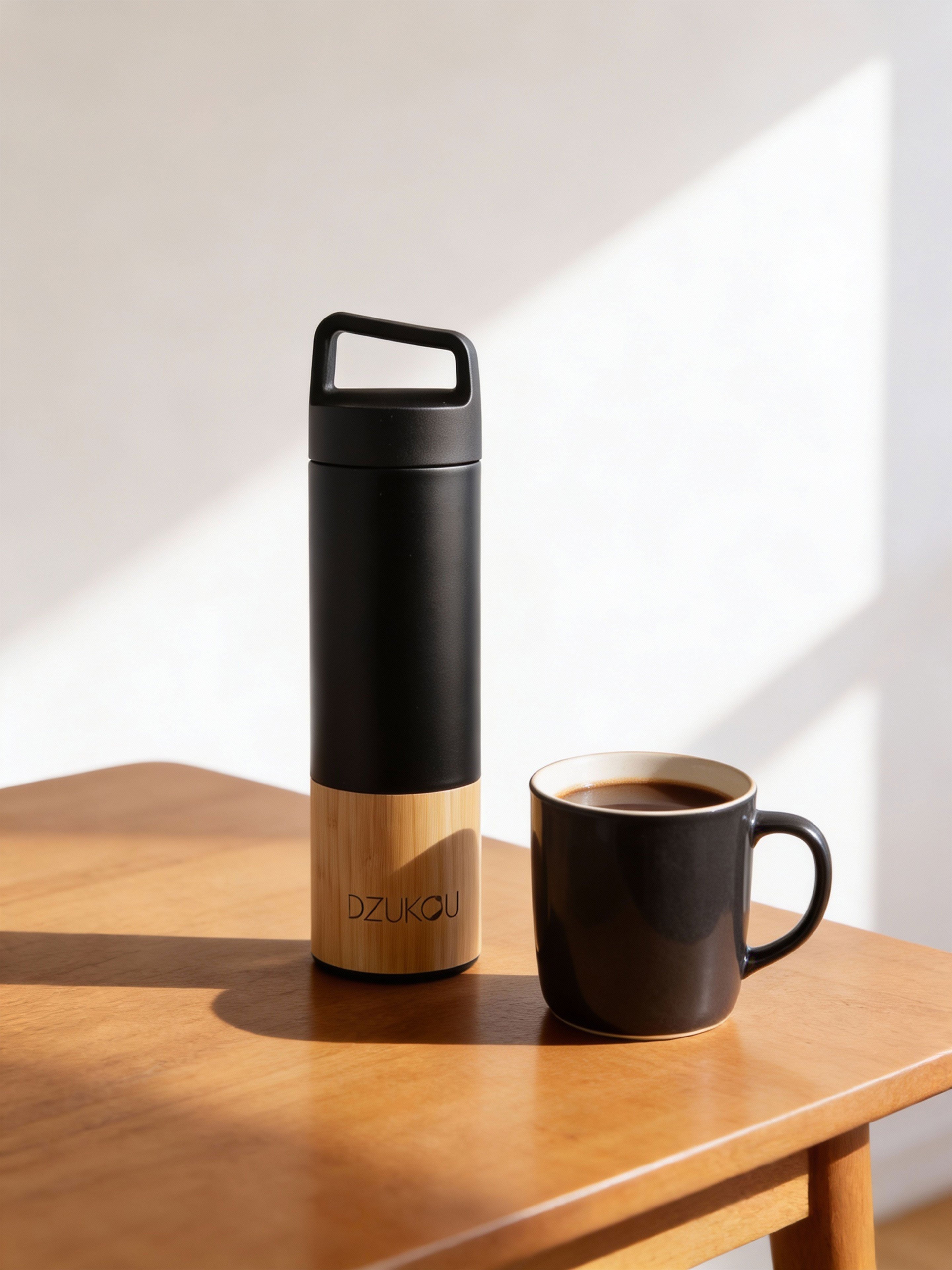 Saint Elias - Bamboo and Stainless Steel Thermos Bottle 530 ml