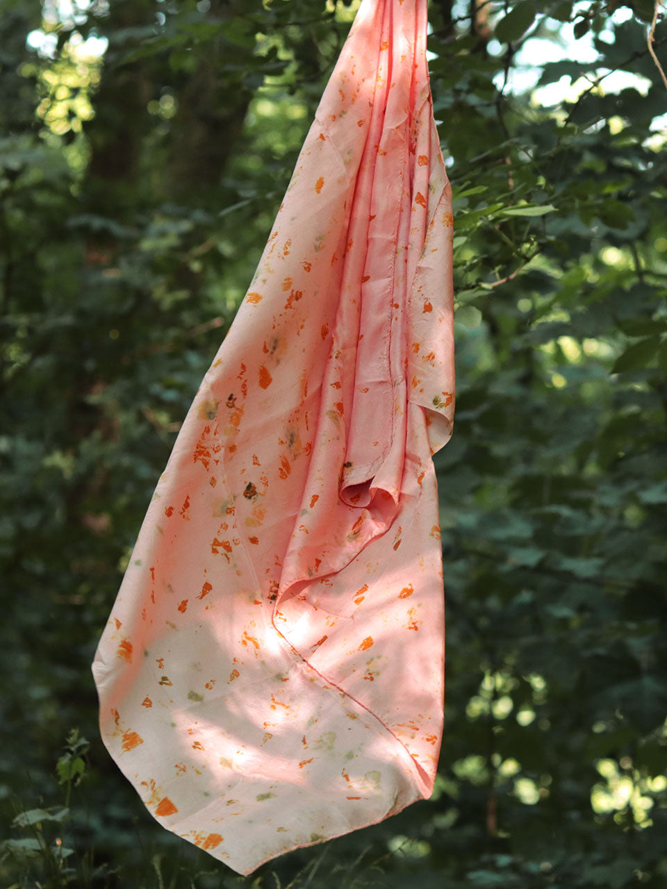 Onyx Blush Eco-printed Silk Scarf