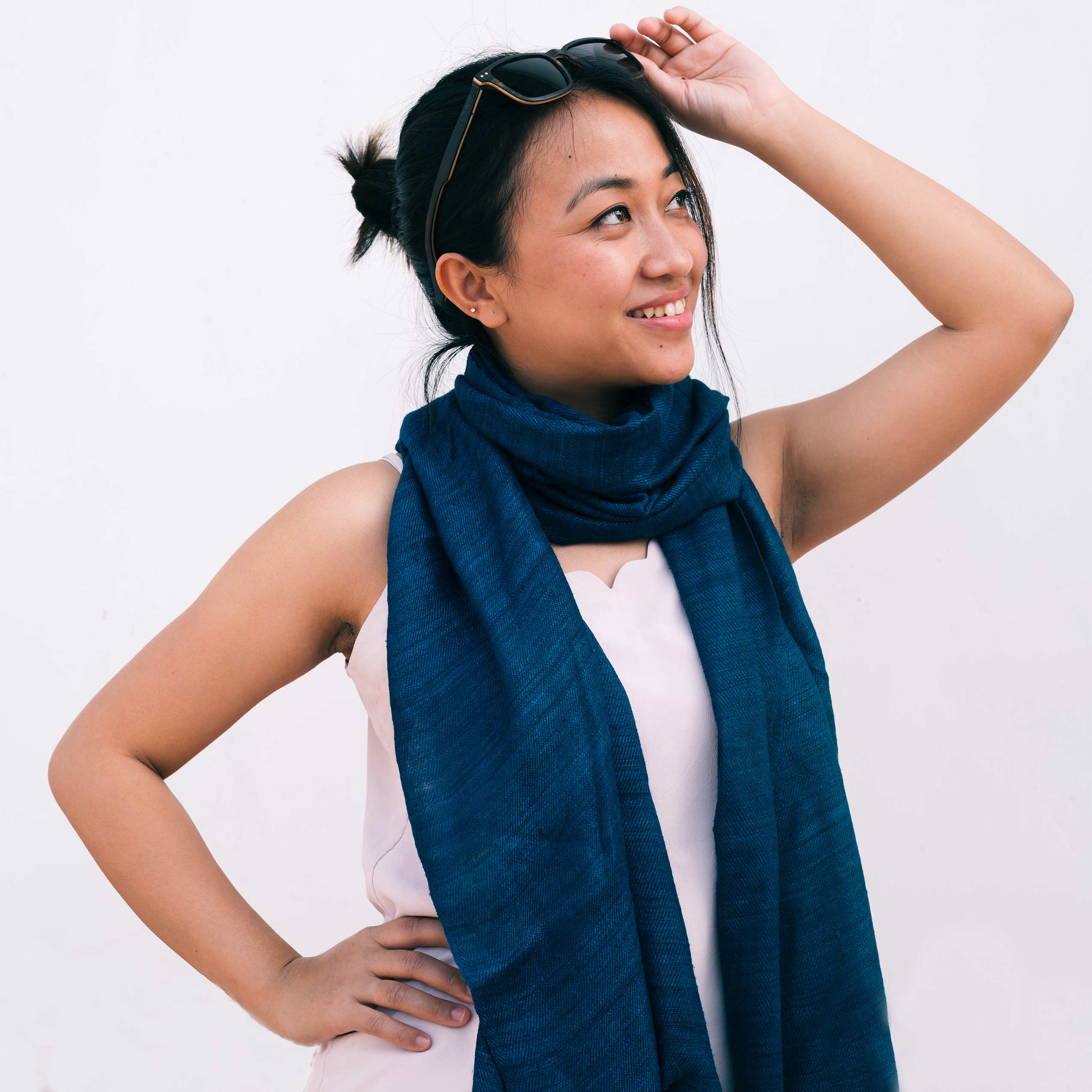 Timeless Silk – Blue Eri Silk Shawl
