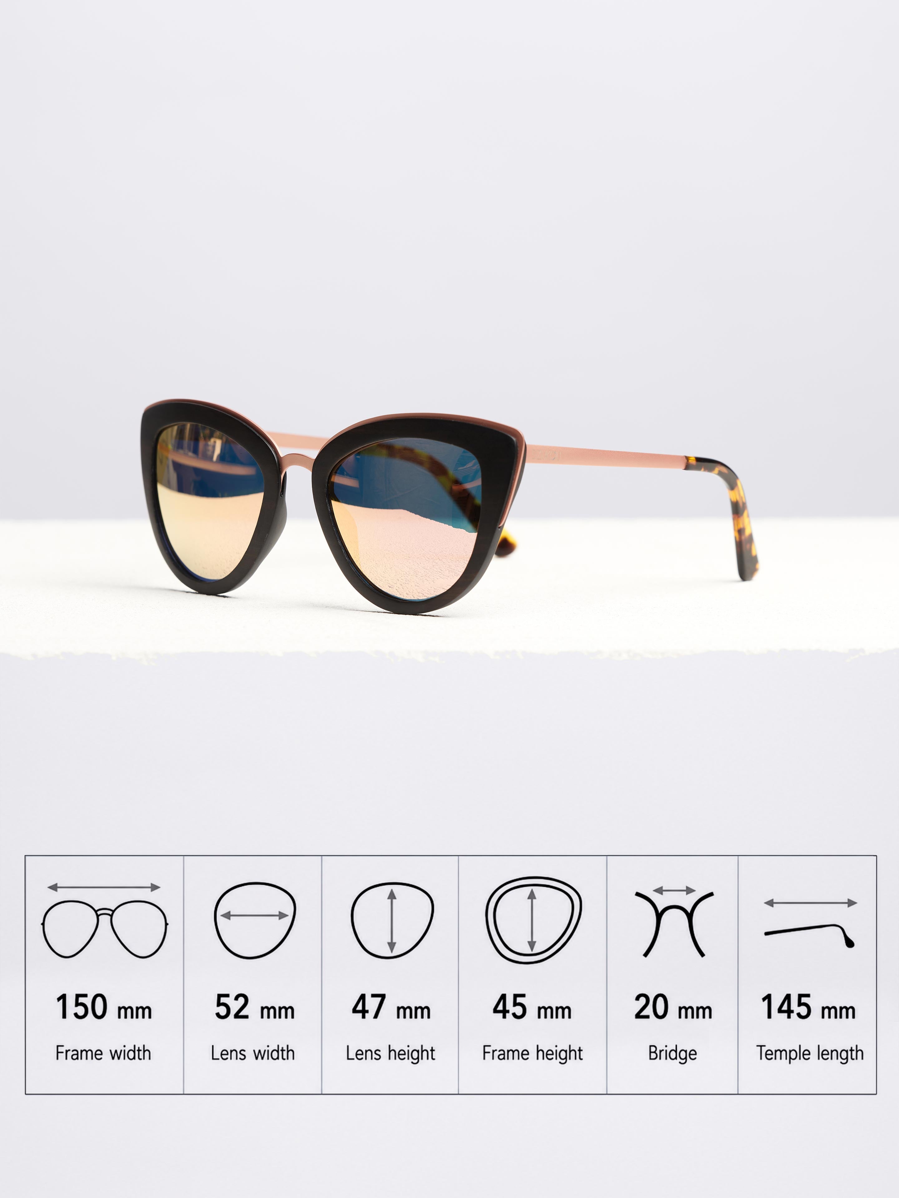 New York Fling - Holzsonnenbrille für Damen