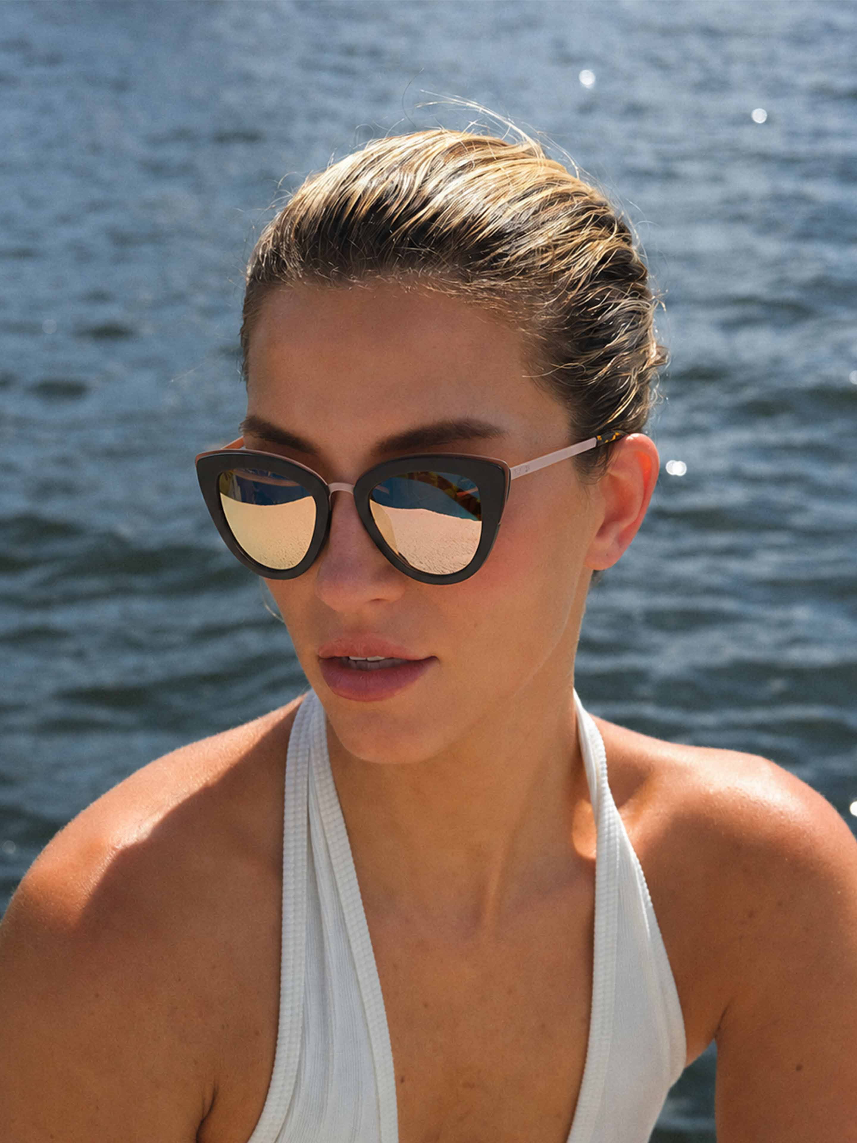 New York Fling - Holzsonnenbrille für Damen