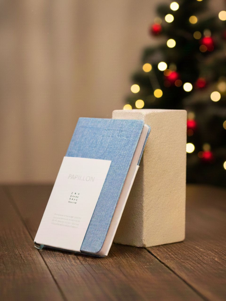 Papillon - Notitieboek met Lichtblauwe Linnen Kaft A5