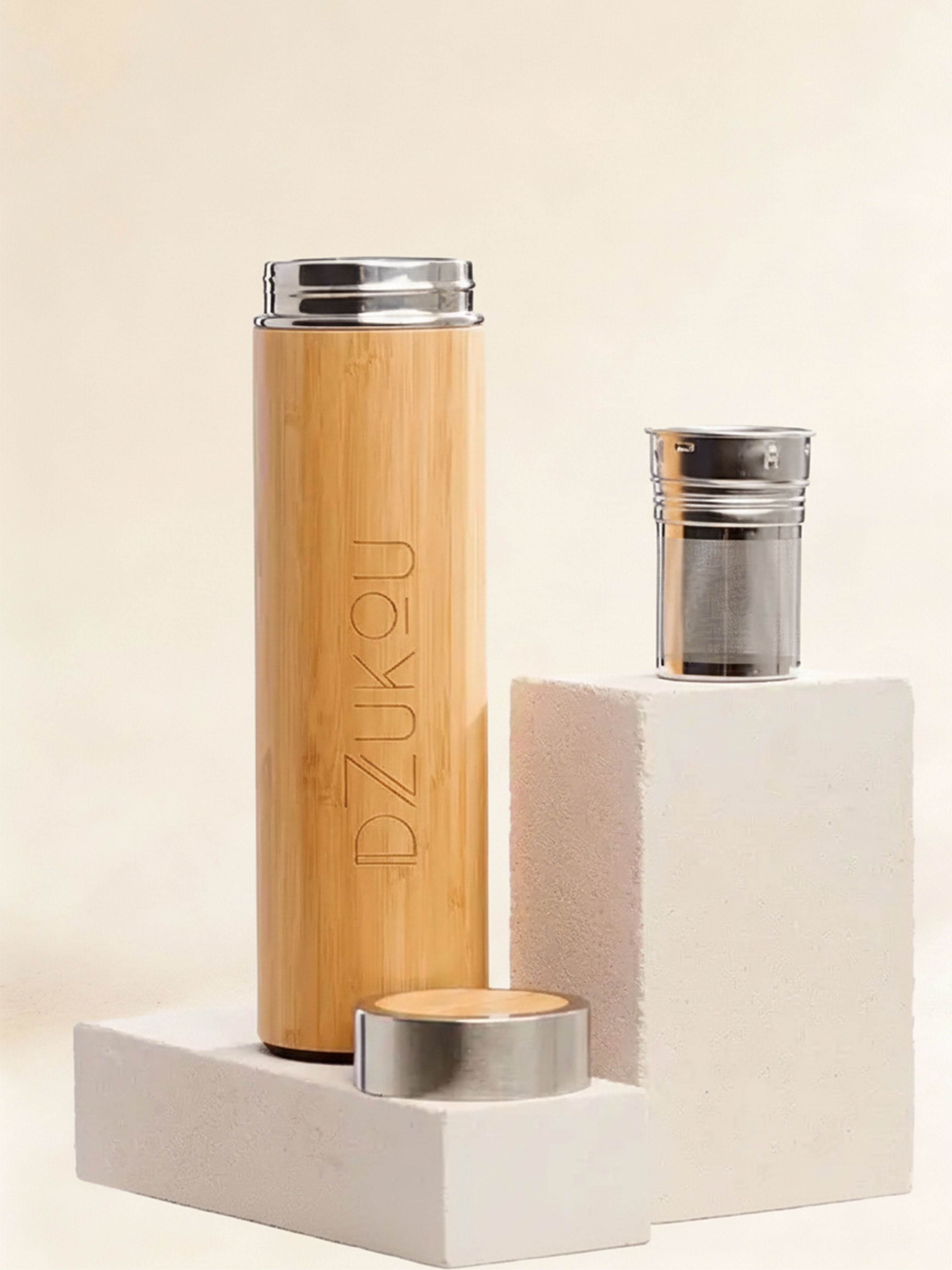 Elephant Falls – Bamboo and Stainless Steel Thermos Bottle 480 ml