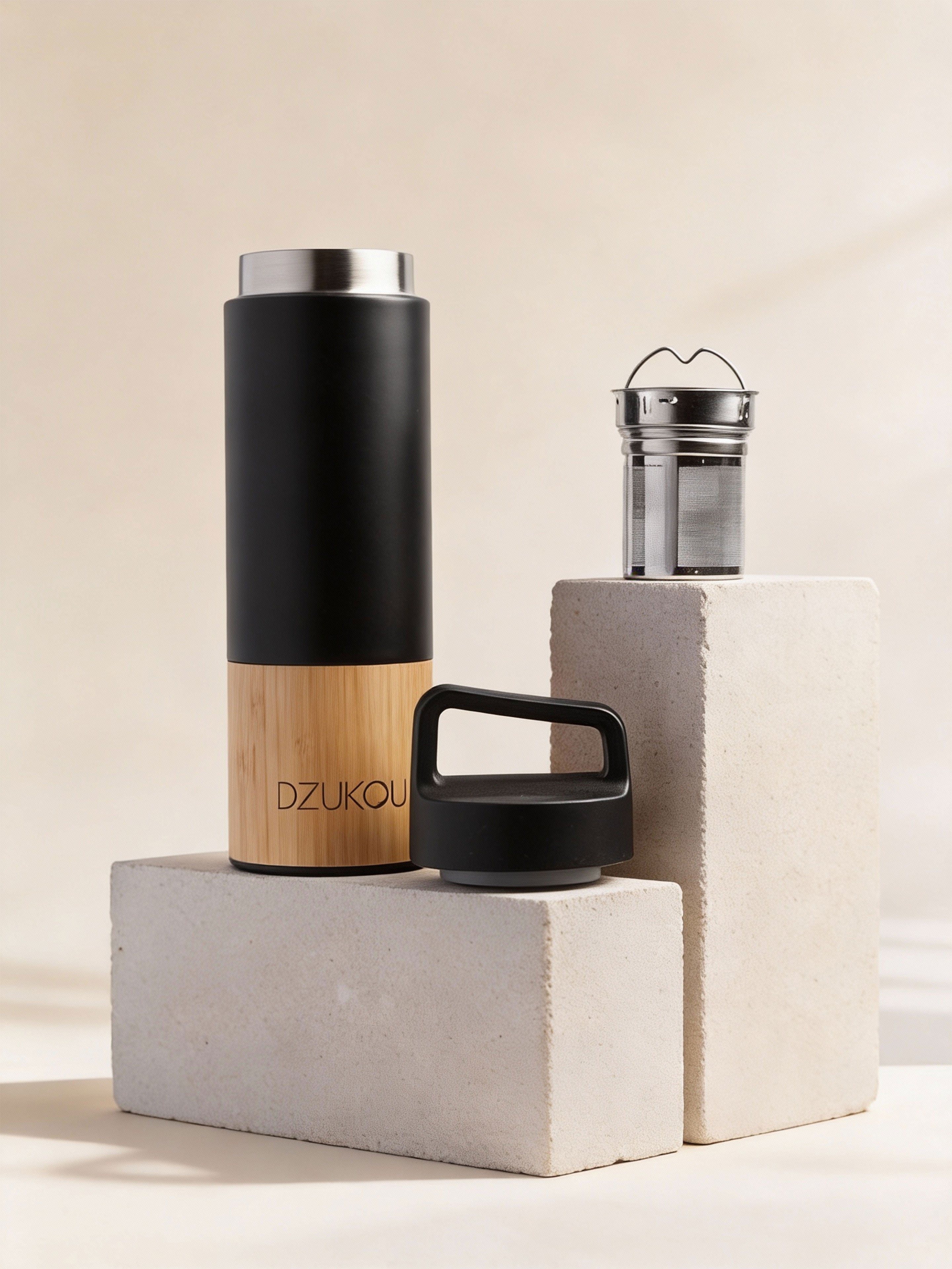 Saint Elias - Bamboo and Stainless Steel Thermos Bottle 530 ml