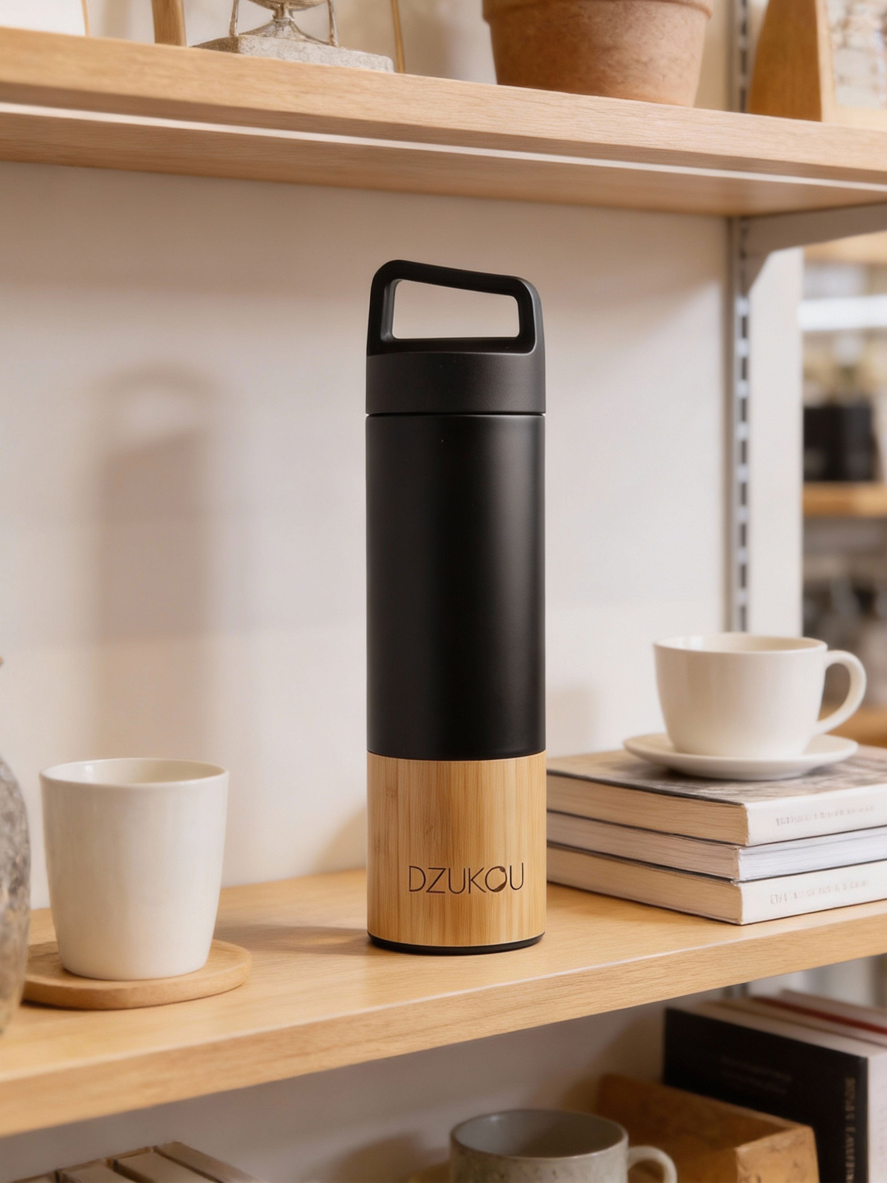 Saint Elias - Bamboo and Stainless Steel Thermos Bottle 530 ml