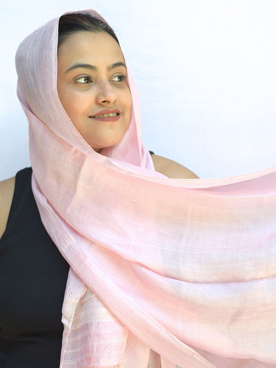 Niseko - Pink Nuni Silk Shawl
