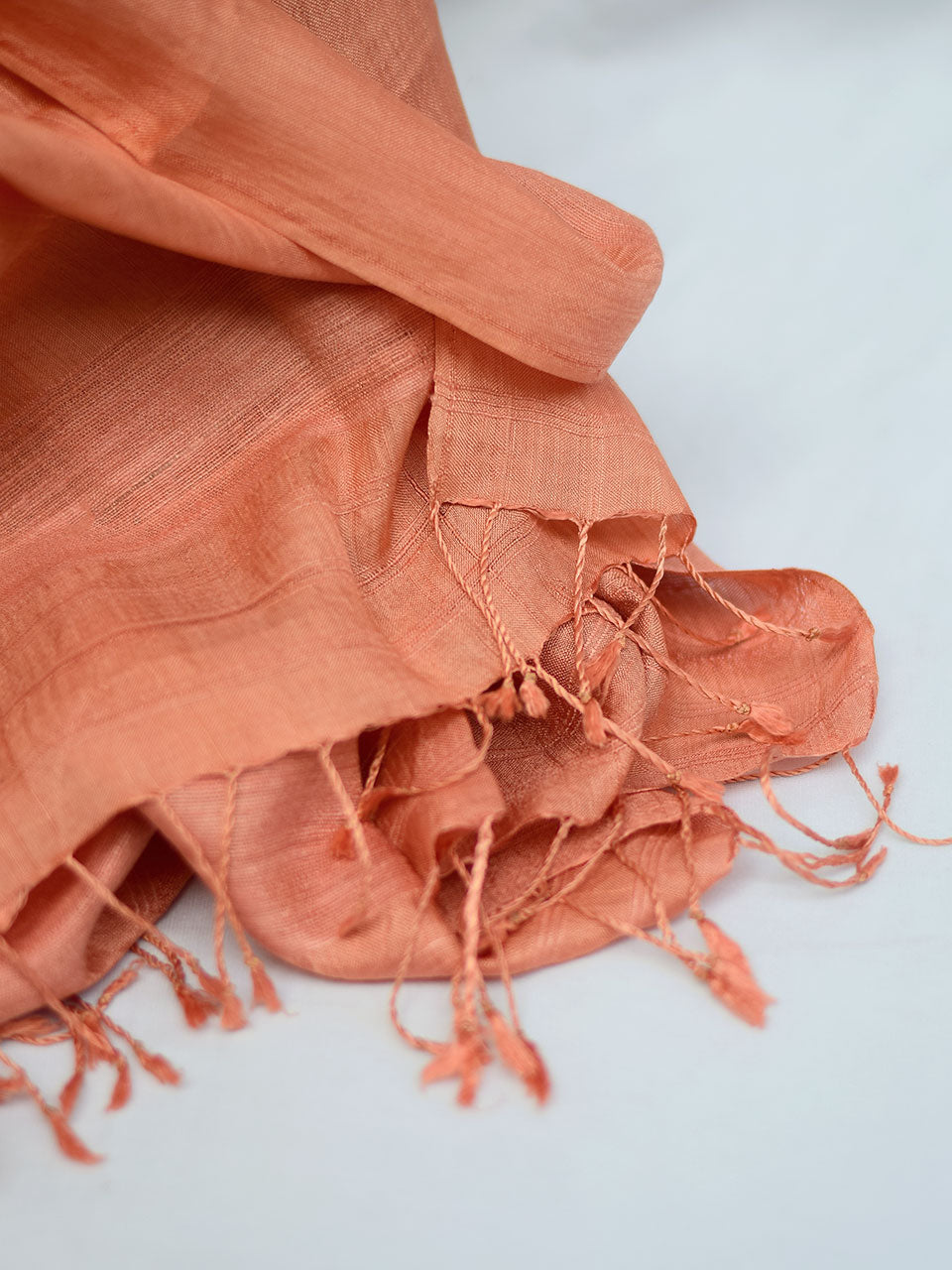 Niseko - Peach Nuni Silk Shawl