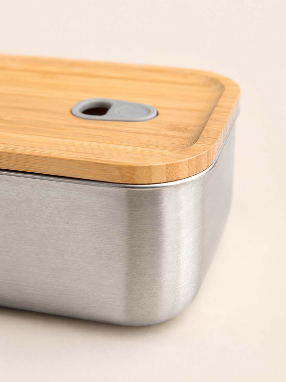 Jim Corbett - RVS Lunchbox met Bamboe Deksel en Vacuüm Ventiel 1200 ml