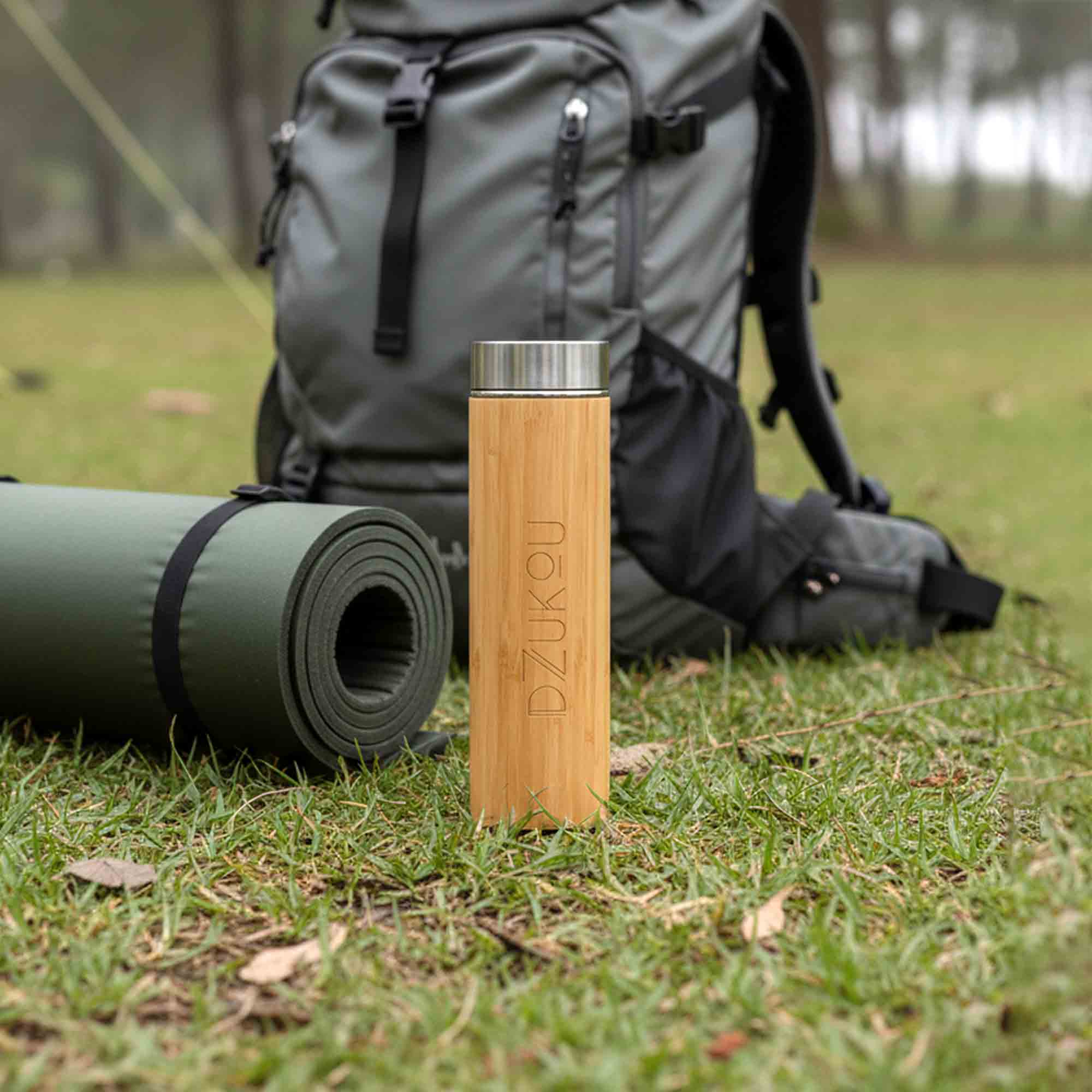 Elephant Falls – Bamboo and Stainless Steel Thermos Bottle 480 ml