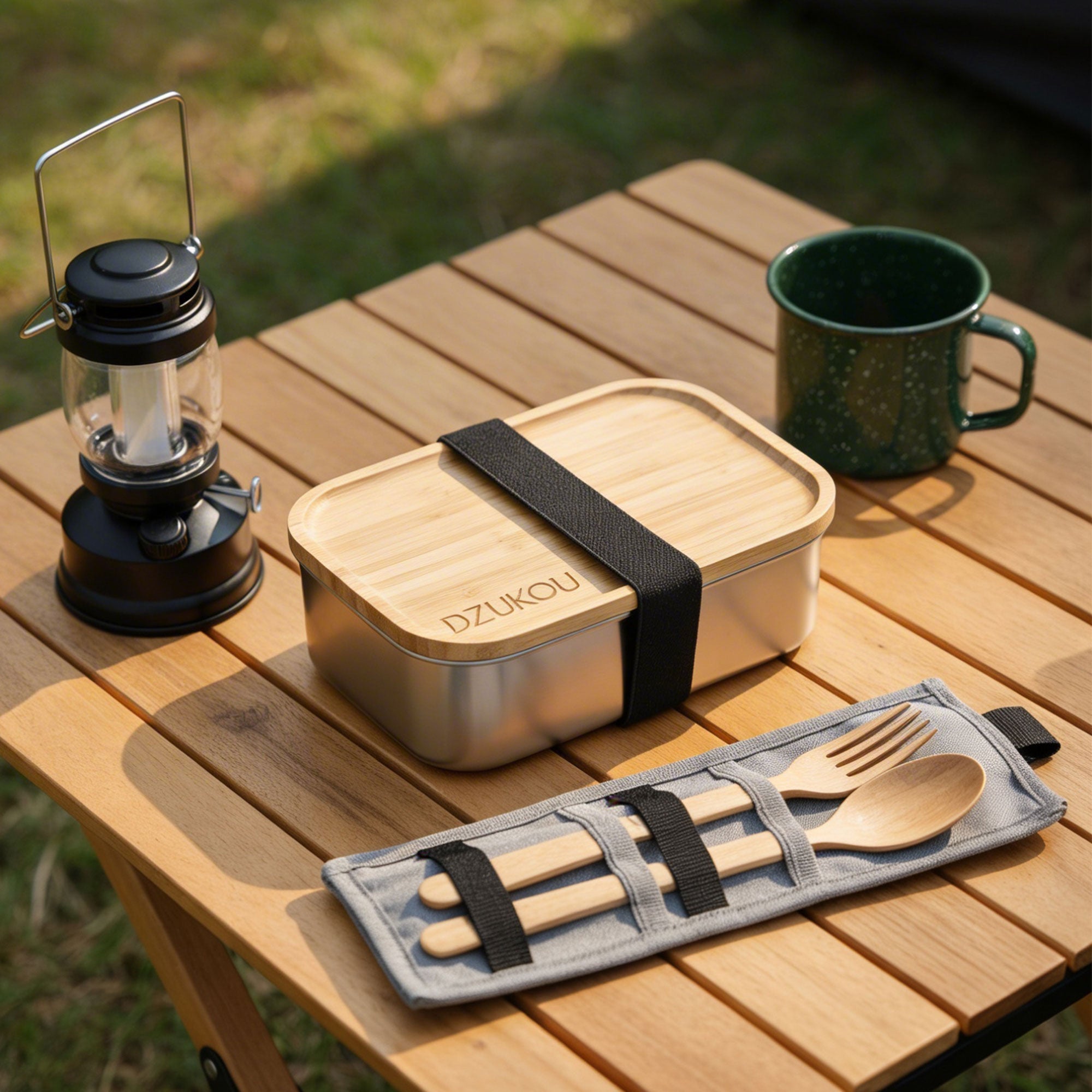 Jim Corbett - Bamboo and Stainless Steel Lunch Box 800 ml