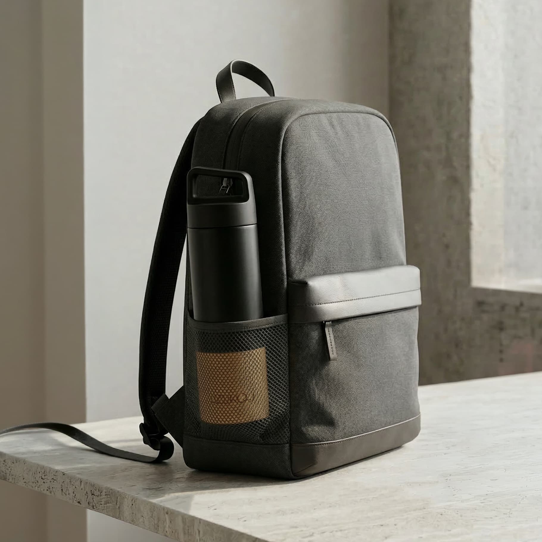 Saint Elias - Bamboo and Stainless Steel Thermos Bottle 530 ml