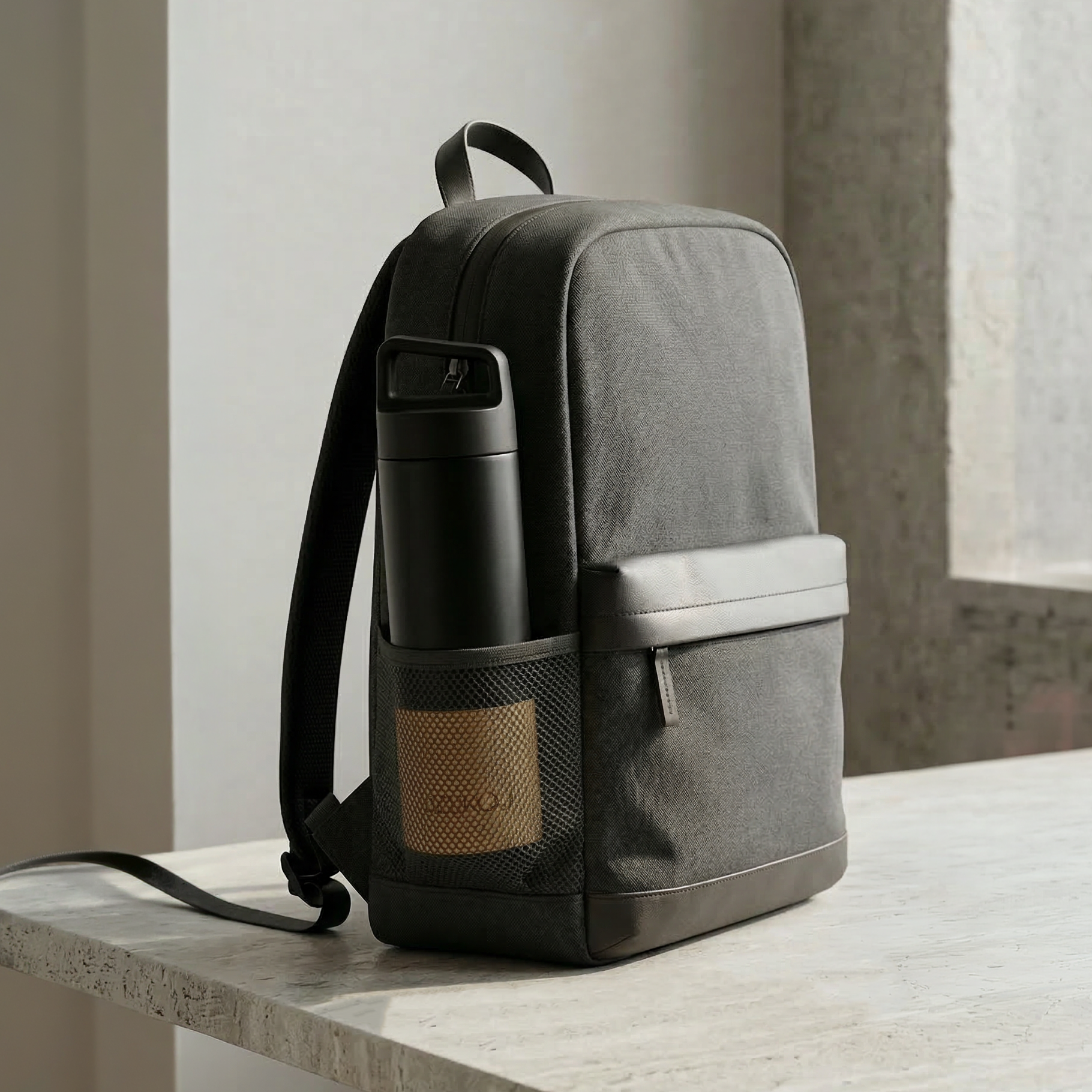 Saint Elias - Bamboo and Stainless Steel Thermos Bottle 530 ml