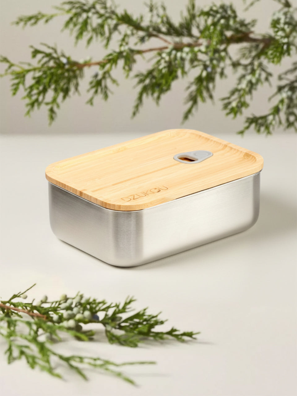 Jim Corbett - RVS Lunchbox met Bamboe Deksel en Vacuüm Ventiel 1200 ml