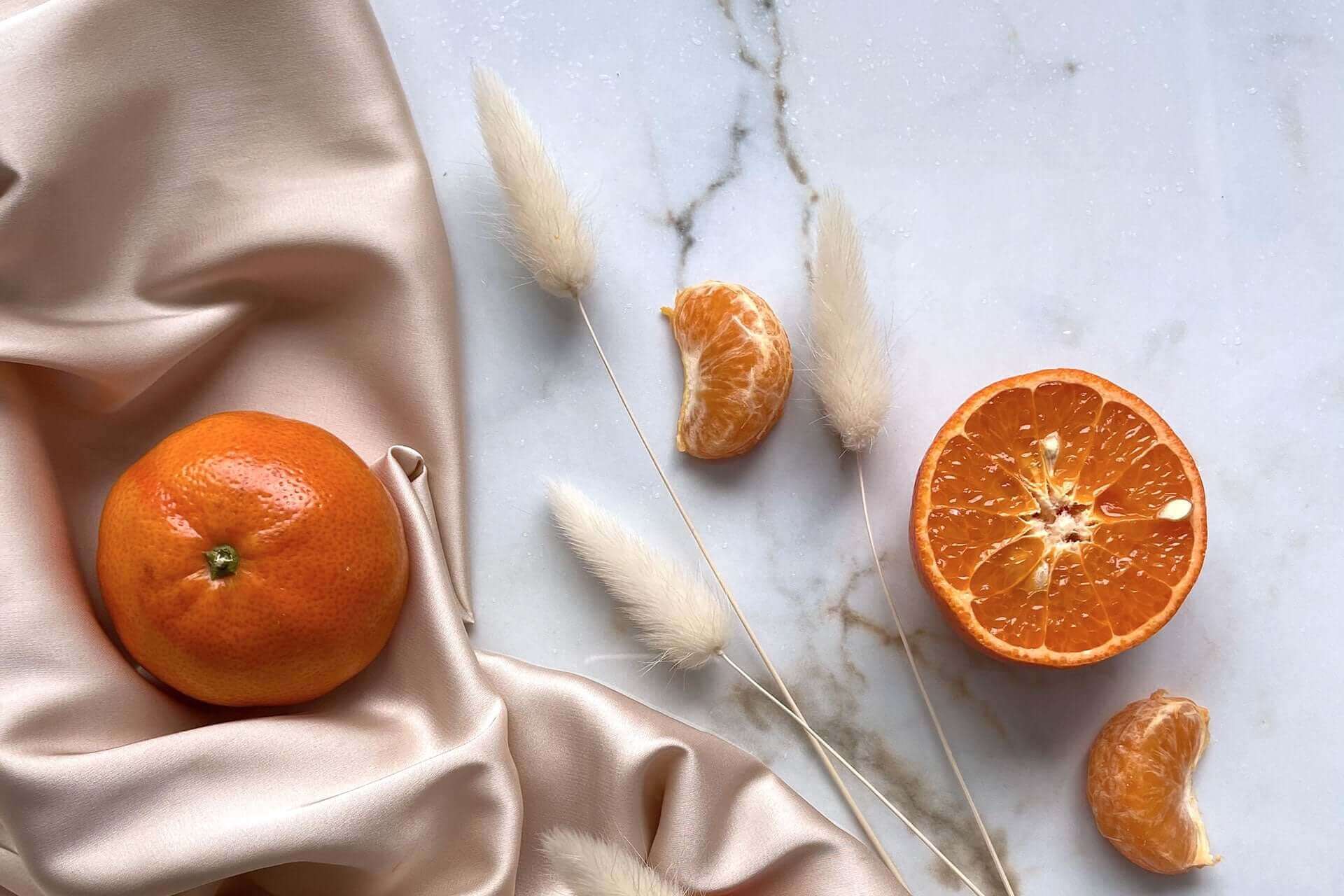 oranges and silk stole