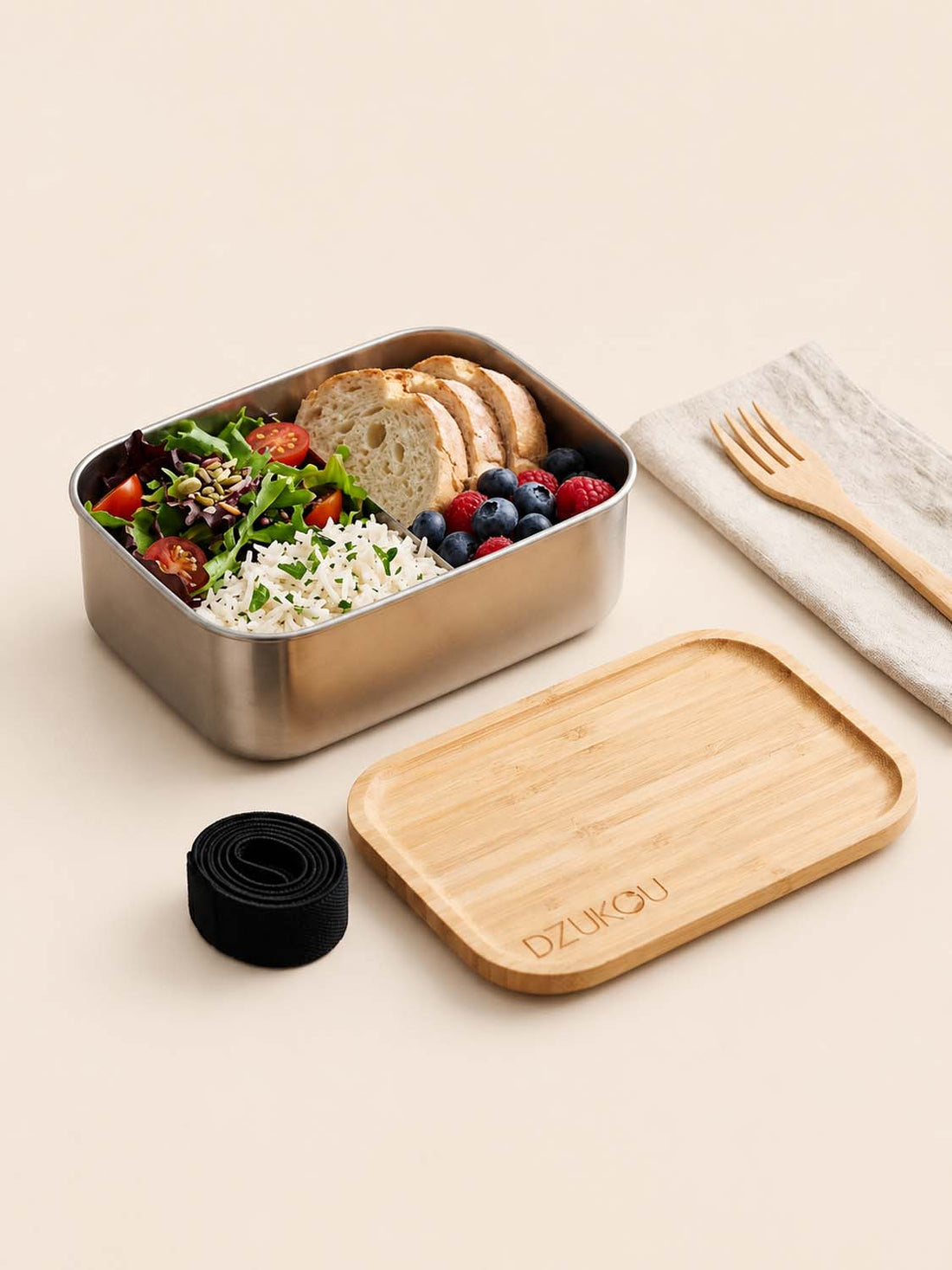 Jim Corbett - RVS Lunchbox met Bamboe Deksel 1200 ml