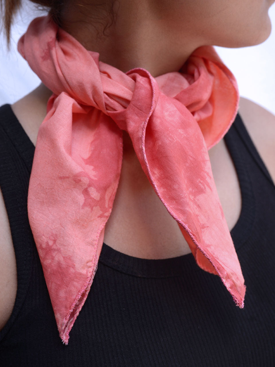 Shibori - Peach Cotton Neckerchief