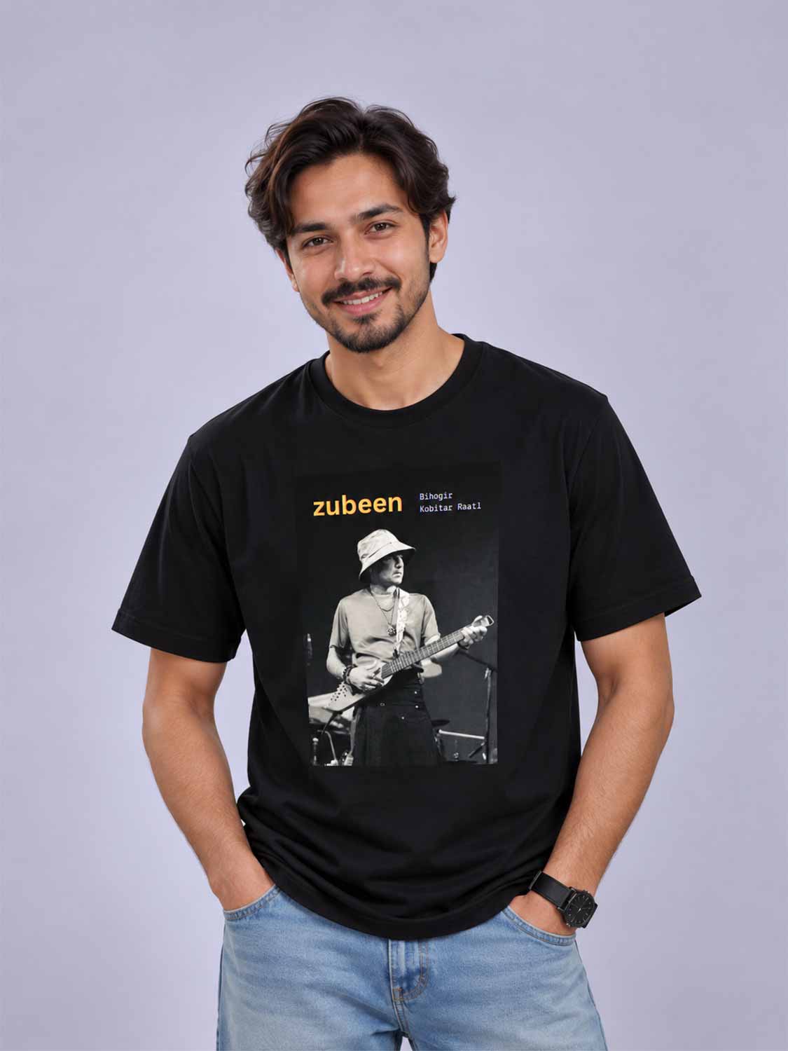 Zubeen Garg “Bihogir Kobitar Raati” T-Shirt – Unisex Black Cotton Graphic Tee