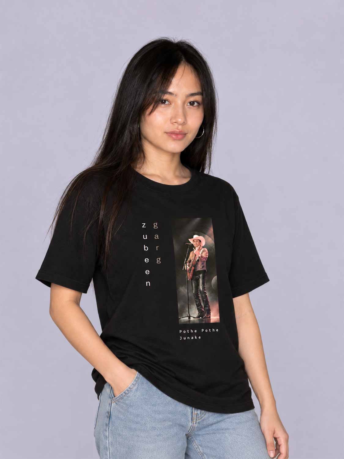 Zubeen Garg “Pothe Pothe Junake” T-Shirt – Unisex Black Cotton Graphic Tee