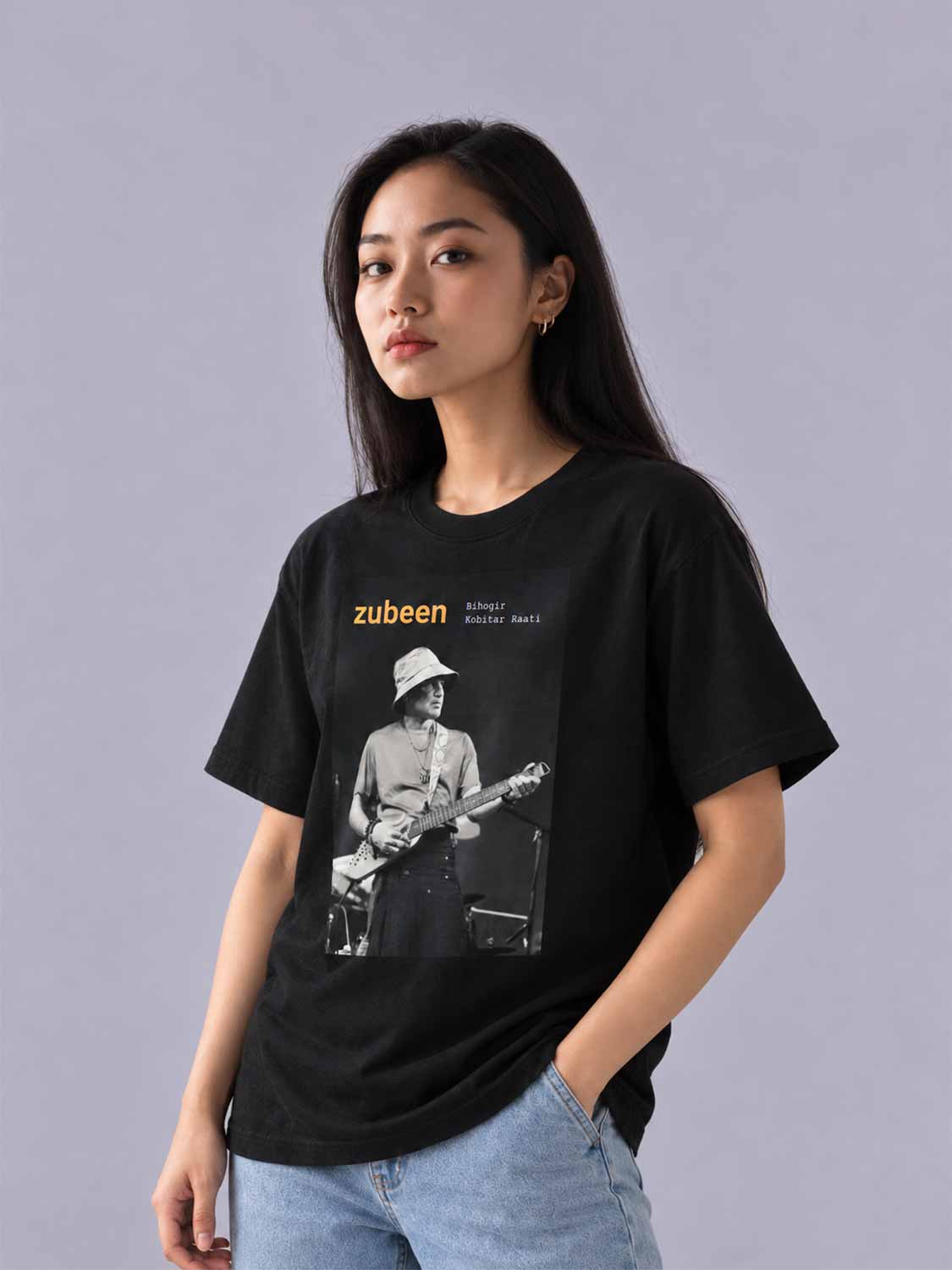 Zubeen Garg “Bihogir Kobitar Raati” T-Shirt – Unisex Black Cotton Graphic Tee