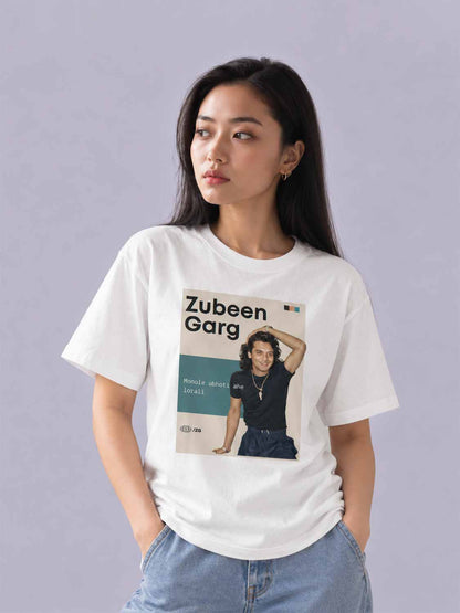 Zubeen Garg “Monole Ubhoti Ahe Lorali” T-Shirt – Unisex White Cotton Graphic Tee