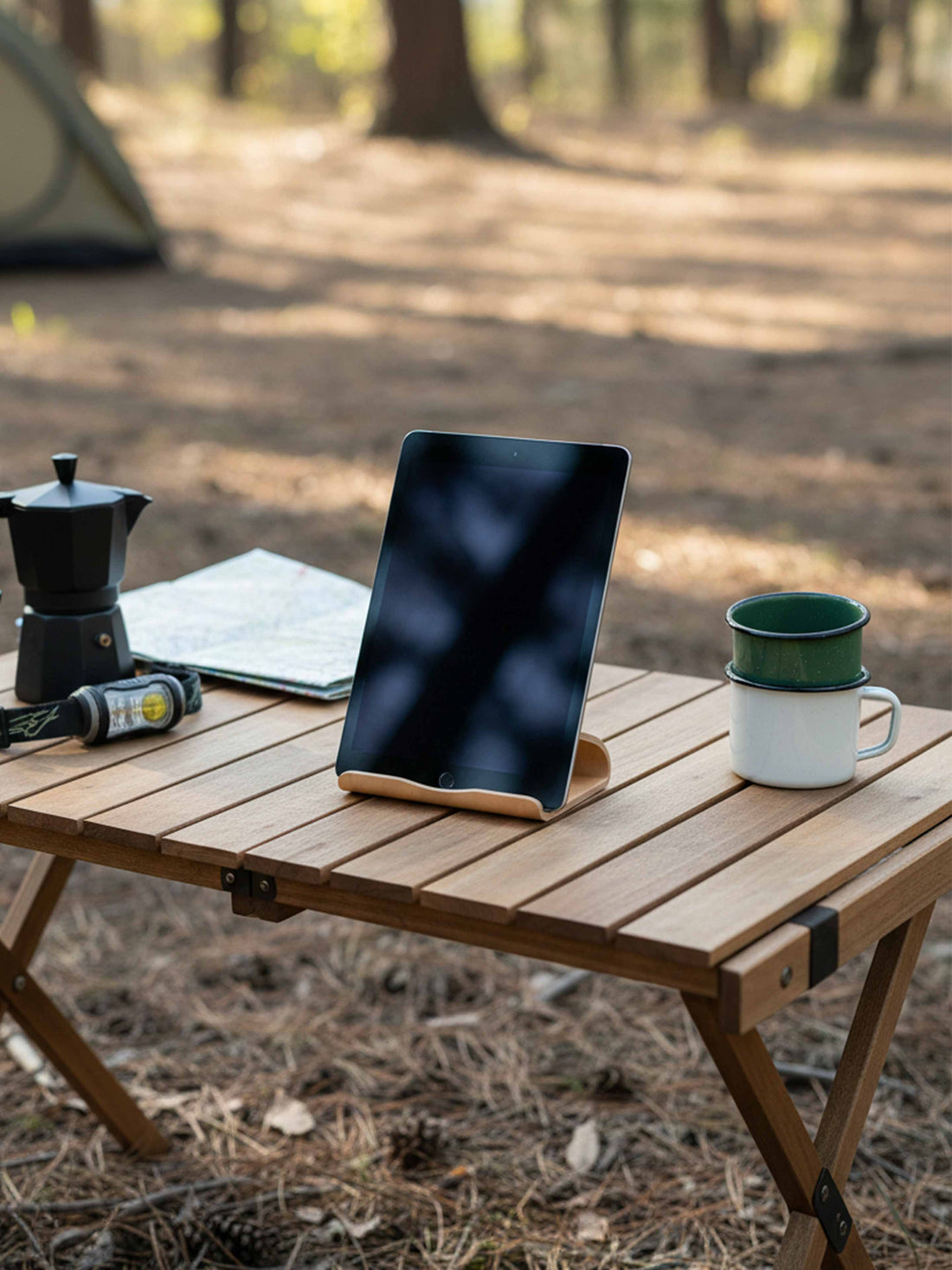 Majuli Islands - Houten Tabletstandaard