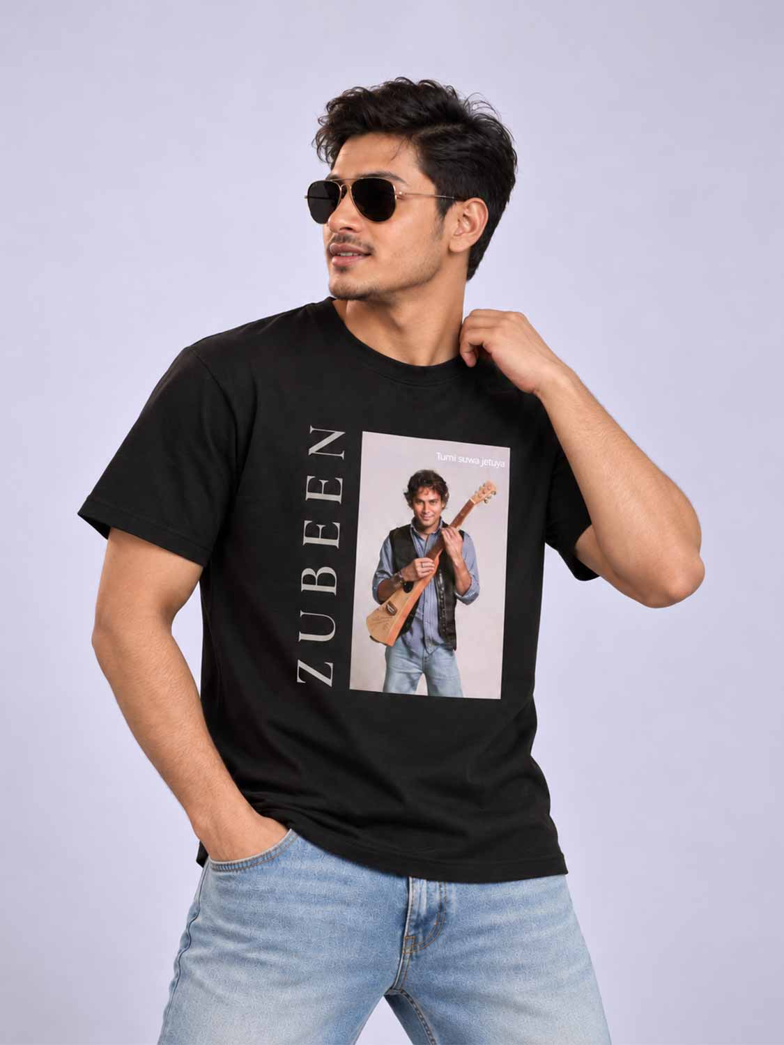 Zubeen Garg “Tumi Suwa Jetiya” T-Shirt – Unisex Black Cotton Graphic Tee