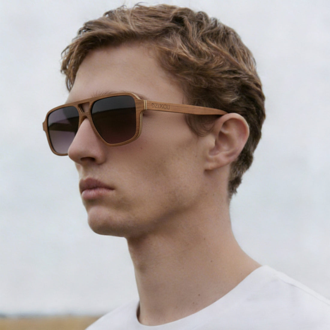 Oblique - Holzsonnenbrille für Herren