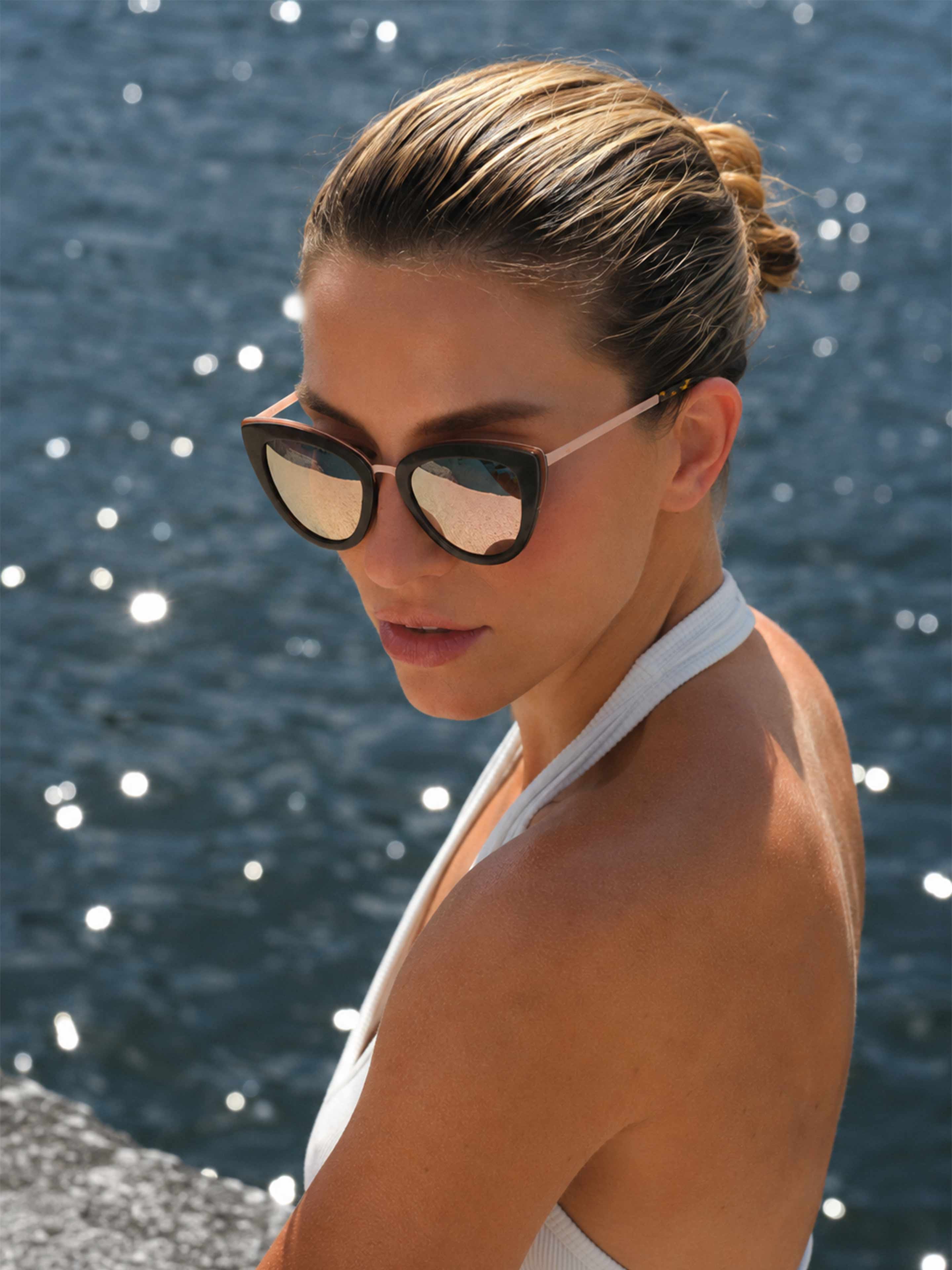 New York Fling - Holzsonnenbrille für Damen