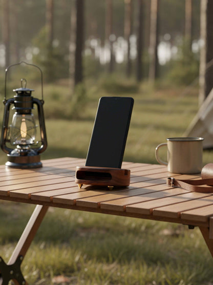 Walnut Squirrel – Wooden Phone Stand and Amplifier