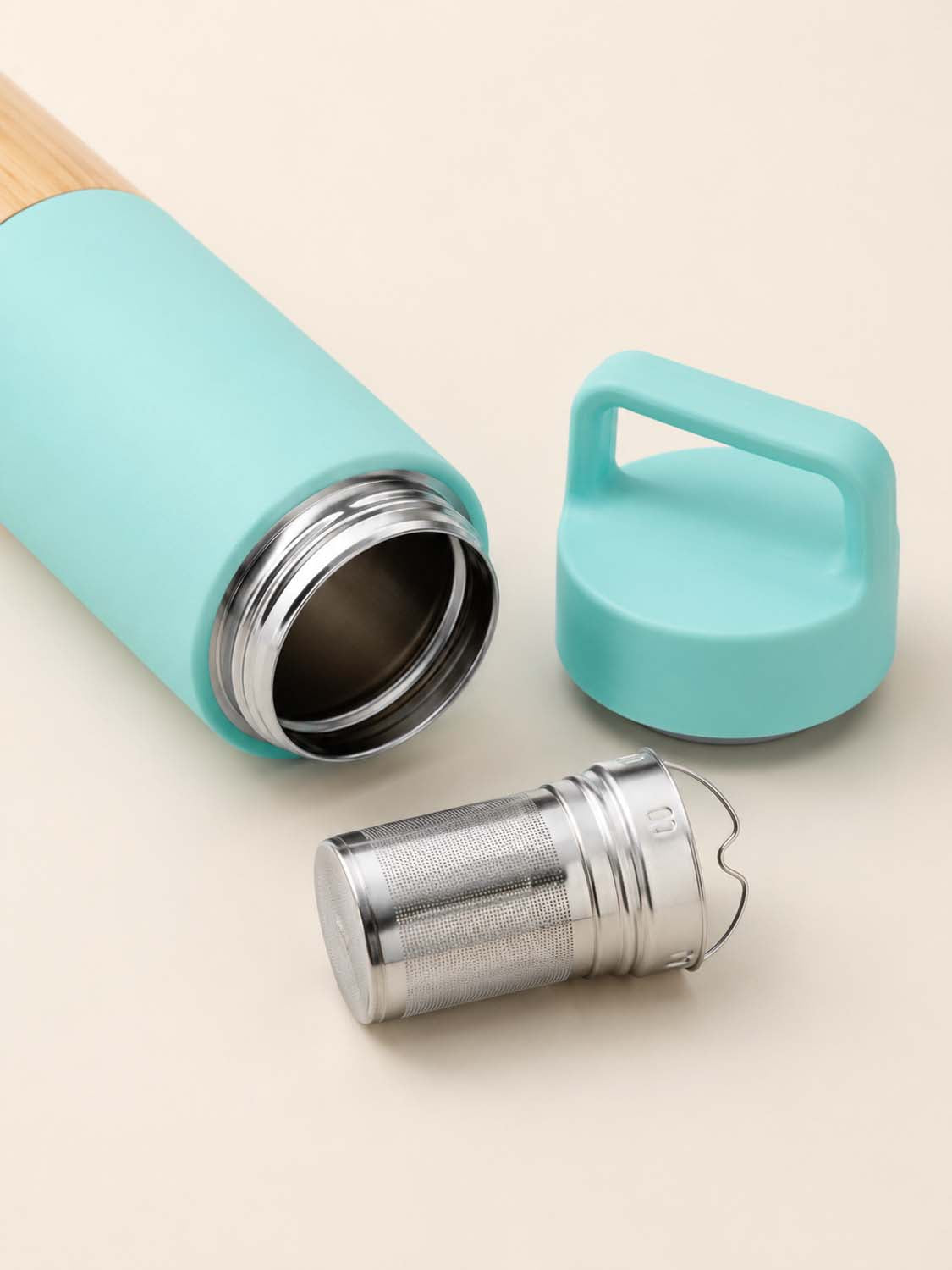 Saint Elias - Bamboo and Stainless Steel Thermos Bottle 530 ml