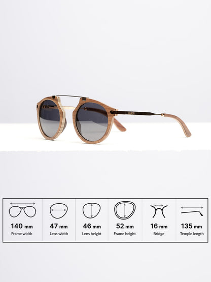 Santa Monica - Wooden Sunglasses for Women