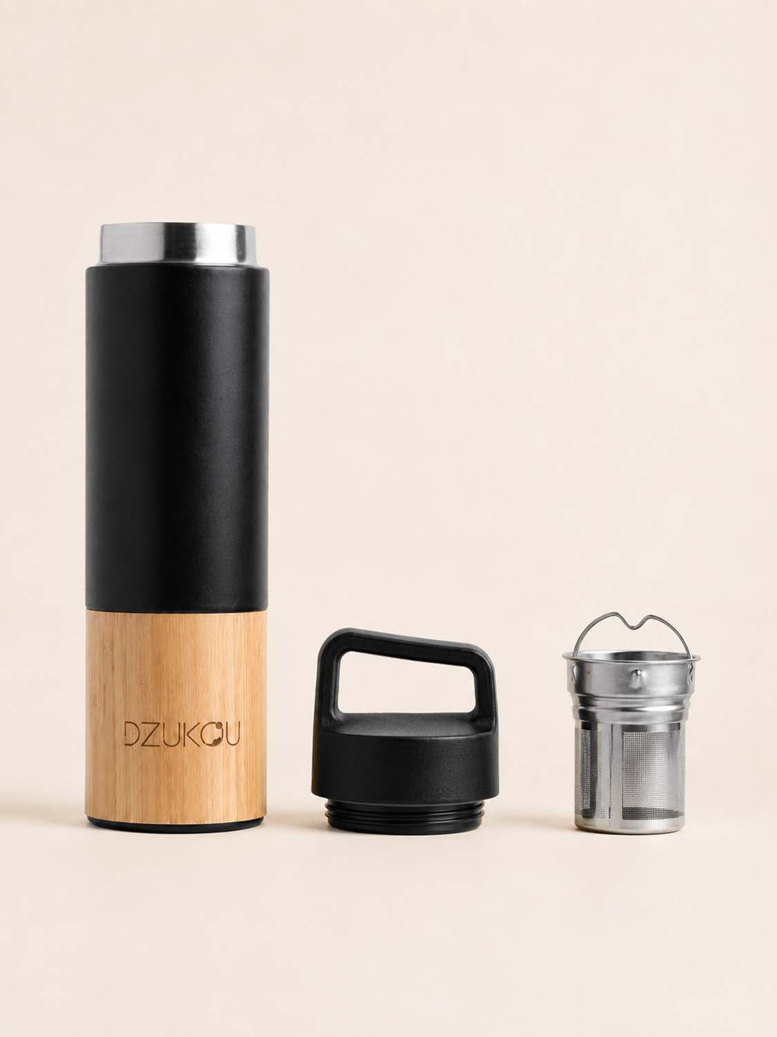Saint Elias - Bamboo and Stainless Steel Thermos Bottle 530 ml