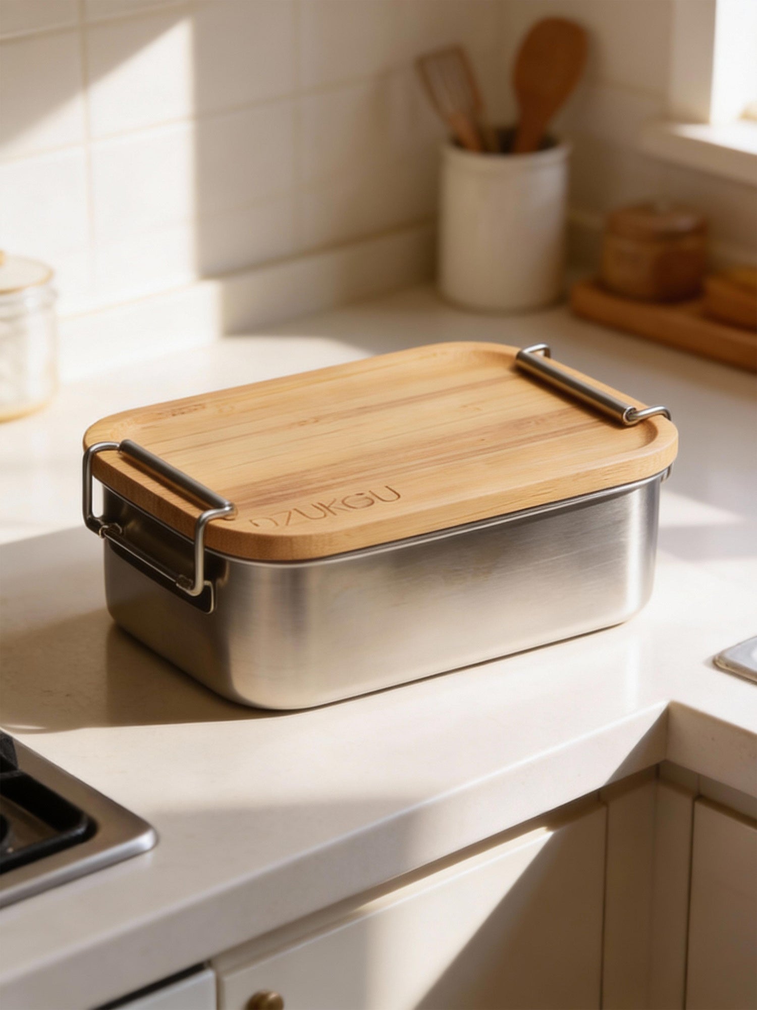 Jim Corbett - Bamboo and Stainless Steel Lock Lunch Box 800 ml