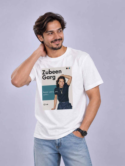 Zubeen Garg “Monole Ubhoti Ahe Lorali” T-Shirt – Unisex White Cotton Graphic Tee