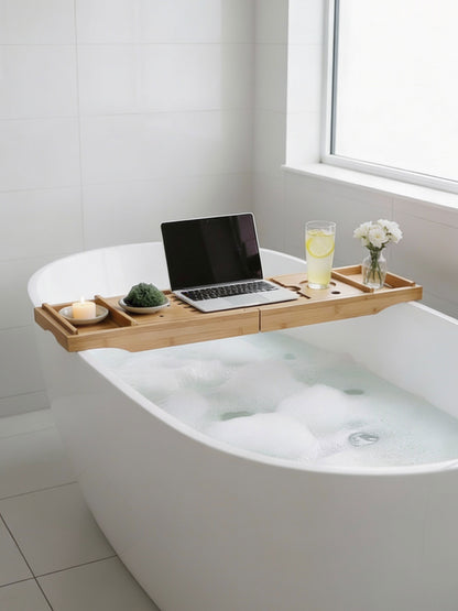 Valley of Flowers – Badewannenablage aus Bambus