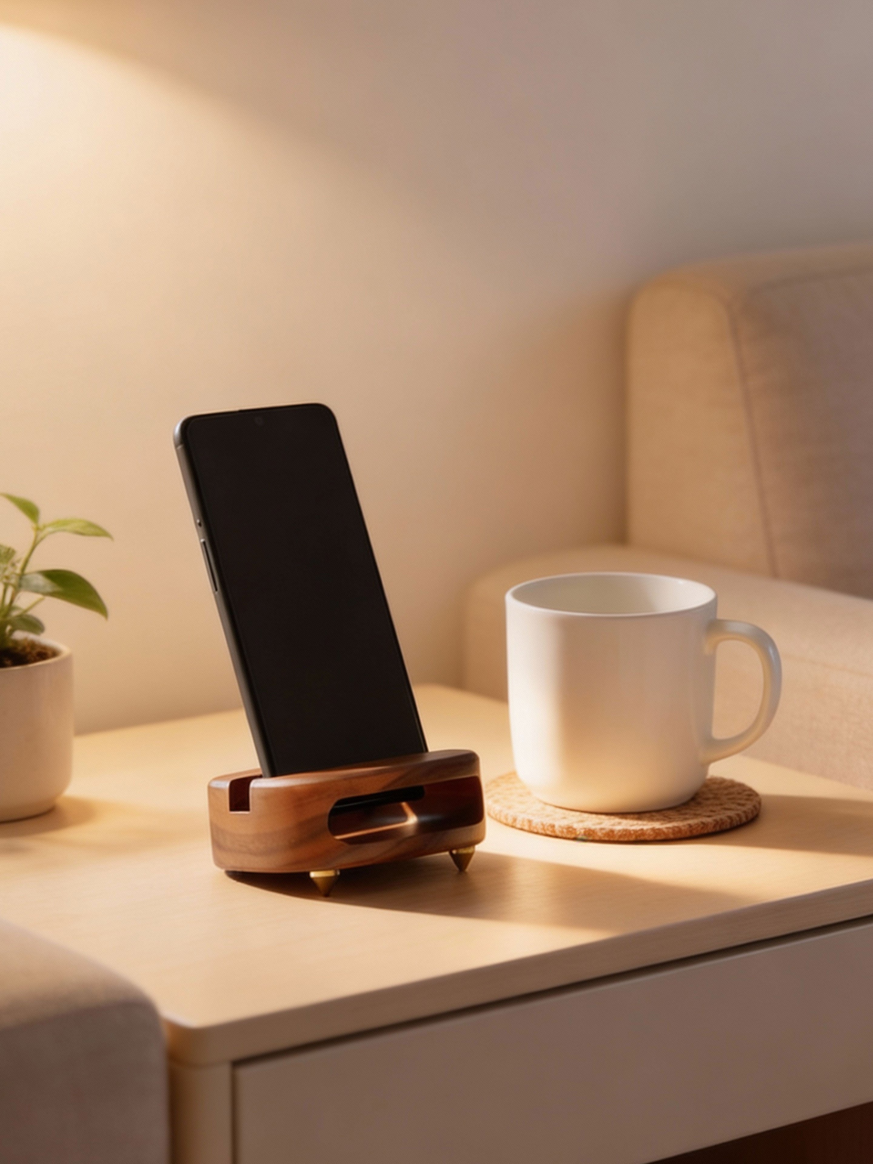 Walnut Squirrel – Wooden Phone Stand and Amplifier