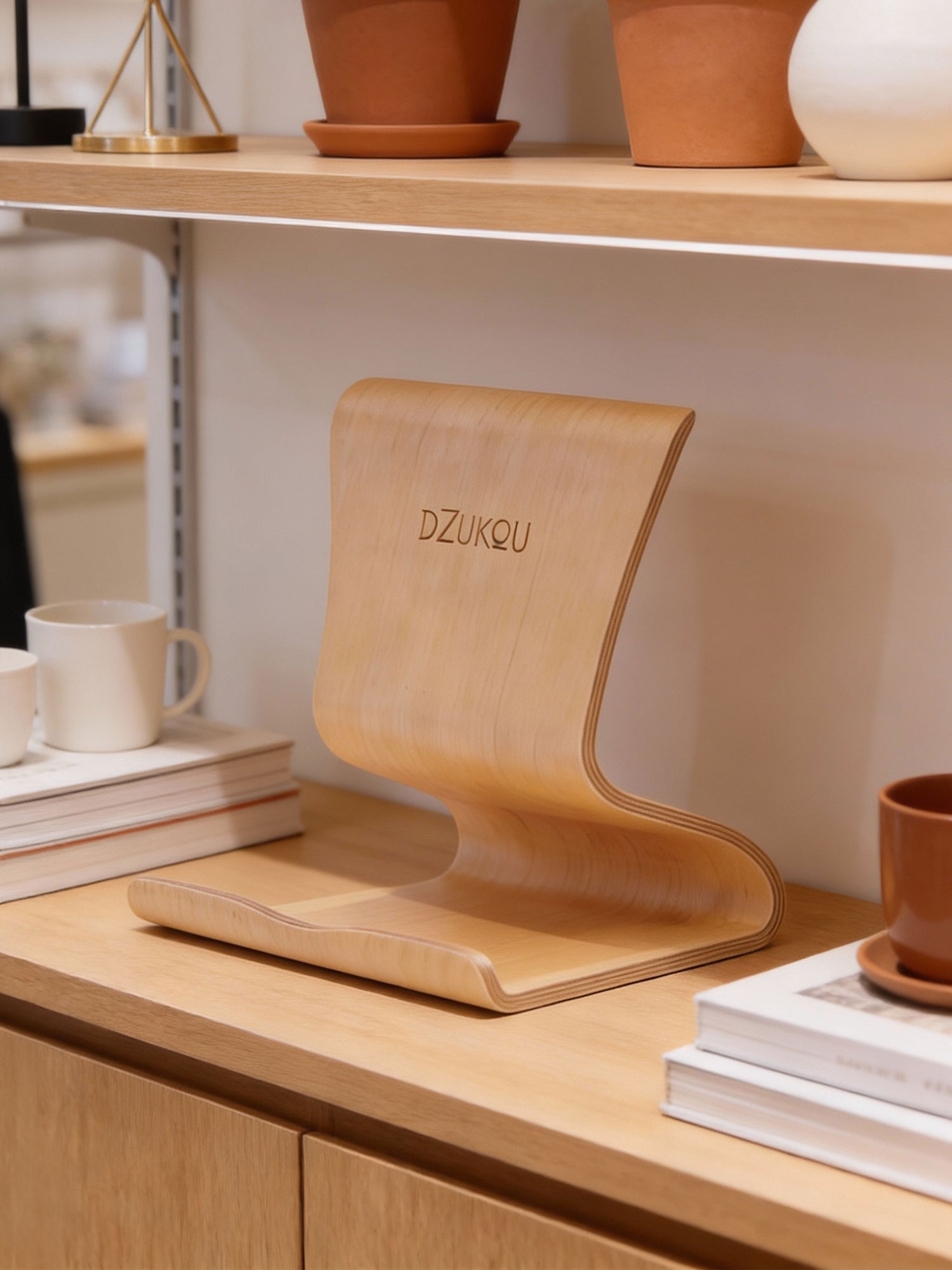 Majuli Islands - Wooden Tablet Stand