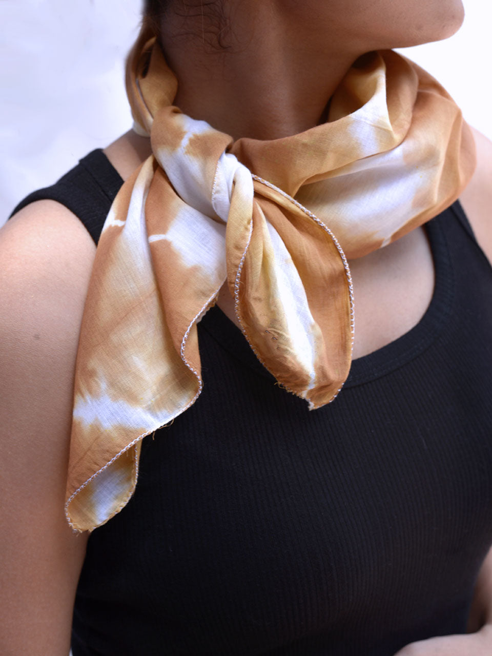 Shibori - Orange Cotton Neckerchief