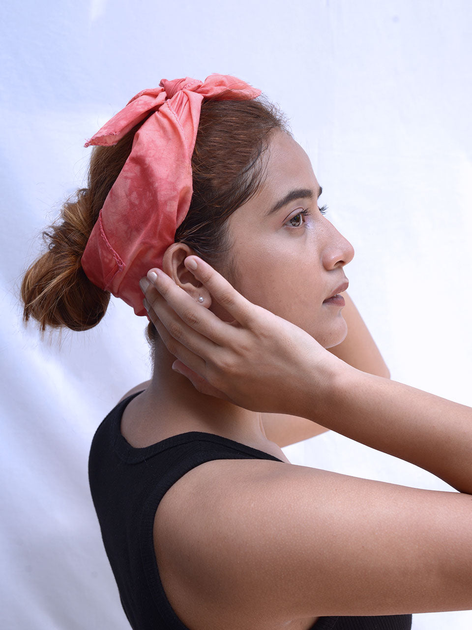 Shibori - Peach Cotton Neckerchief