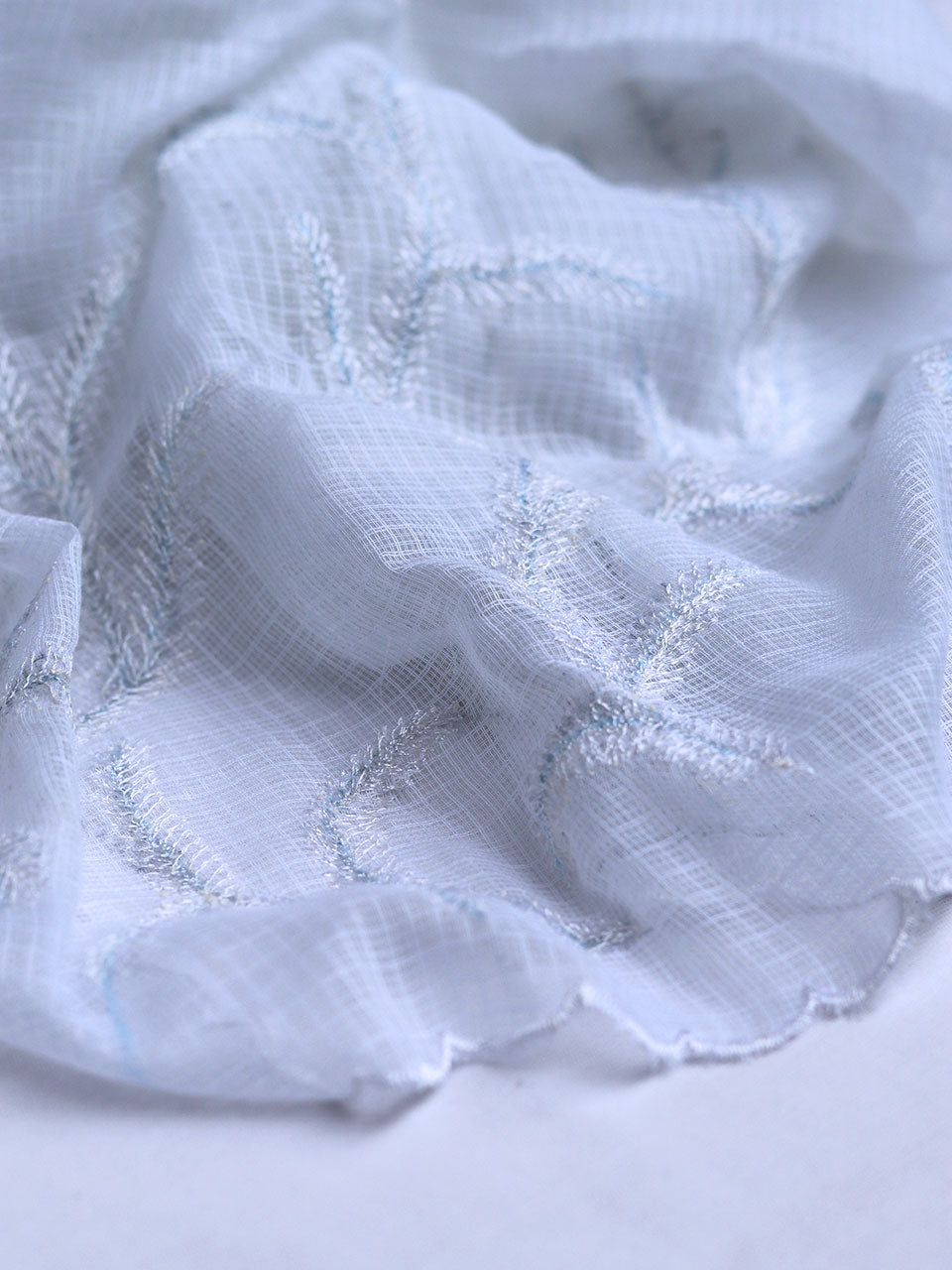 Seine - Kota Doria White Shawl