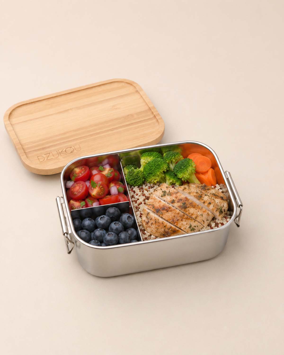 Jim Corbett - RVS Lunchbox met Bamboe Deksel 800 ml