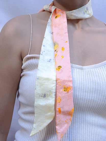 Liffey - Habutai Cream Orange &amp; White Neck Tie