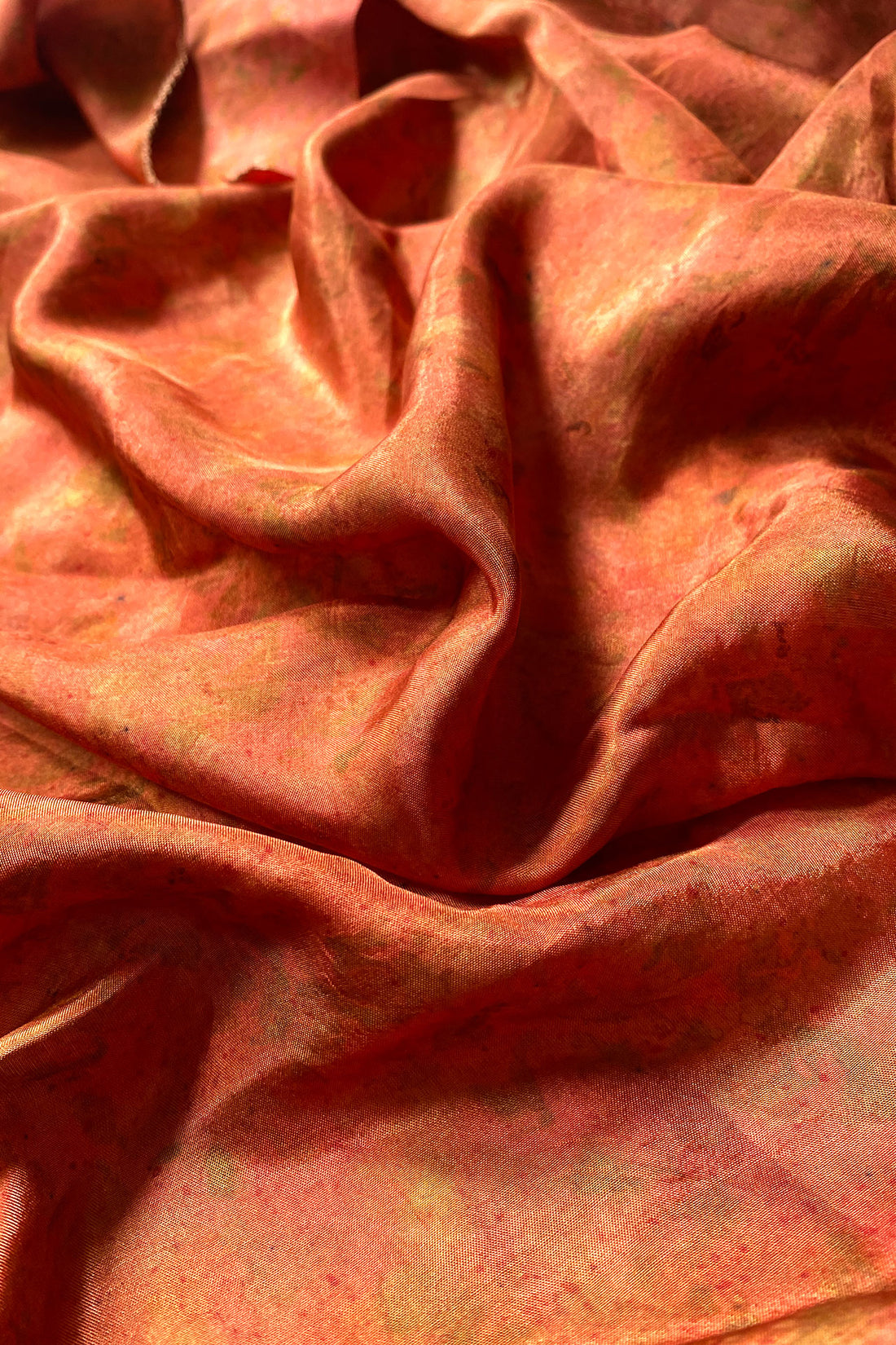 Onyx Red Eco-printed Silk Scarf