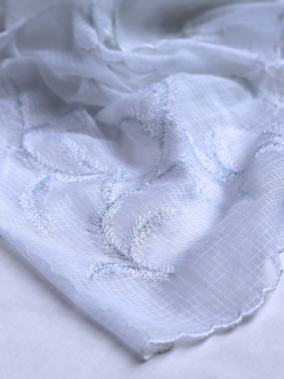 Seine - Kota Doria White Shawl