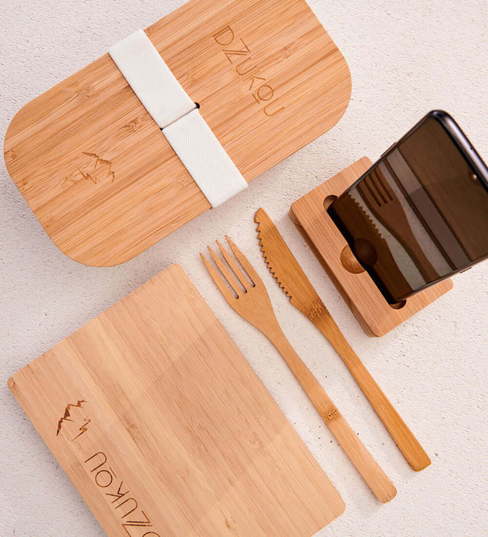 bamboo products kept together