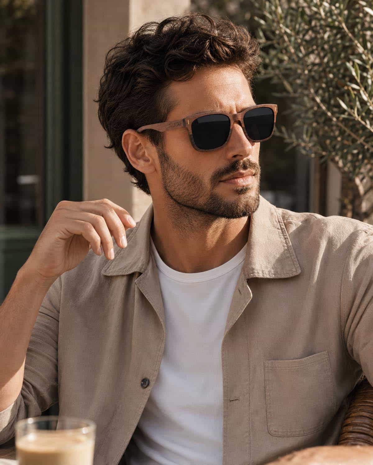Tokyo Slate - Wooden Sunglasses for Men