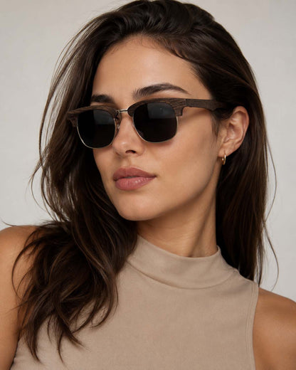 Havana Haze - Wooden Sunglasses for Women