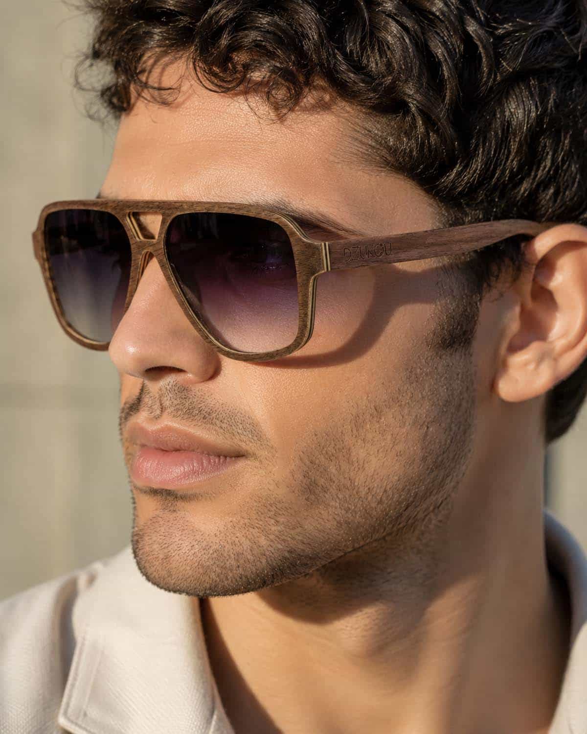 Oblique - Wooden Sunglasses for Men