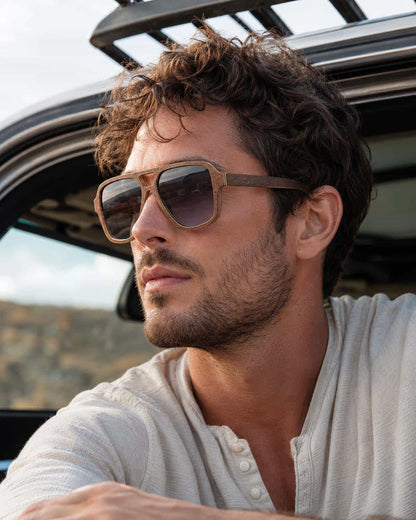 Oblique - Wooden Sunglasses for Men