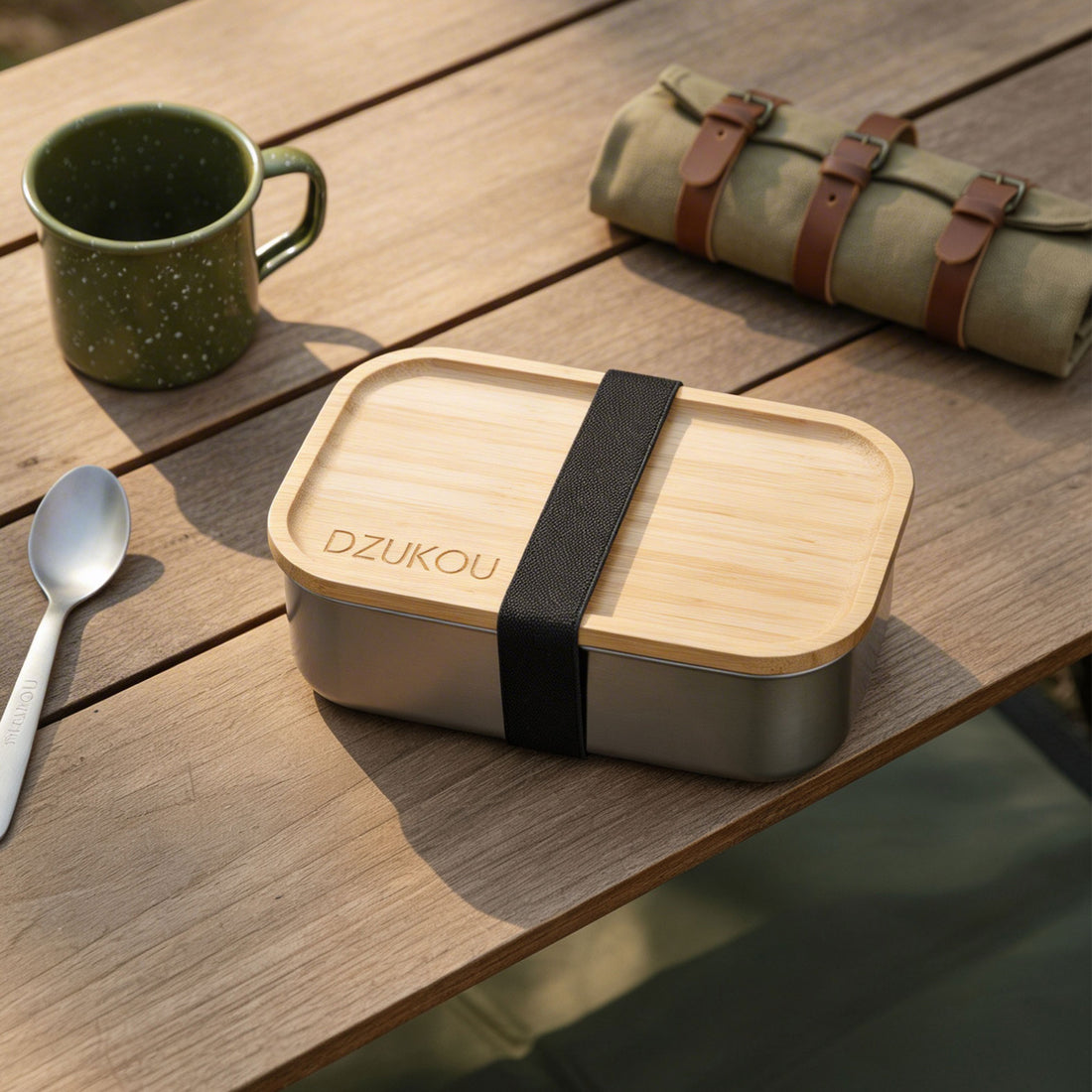 Jim Corbett - RVS Lunchbox met Bamboe Deksel 1200 ml